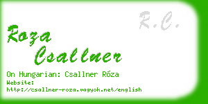roza csallner business card
