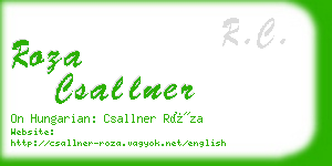 roza csallner business card